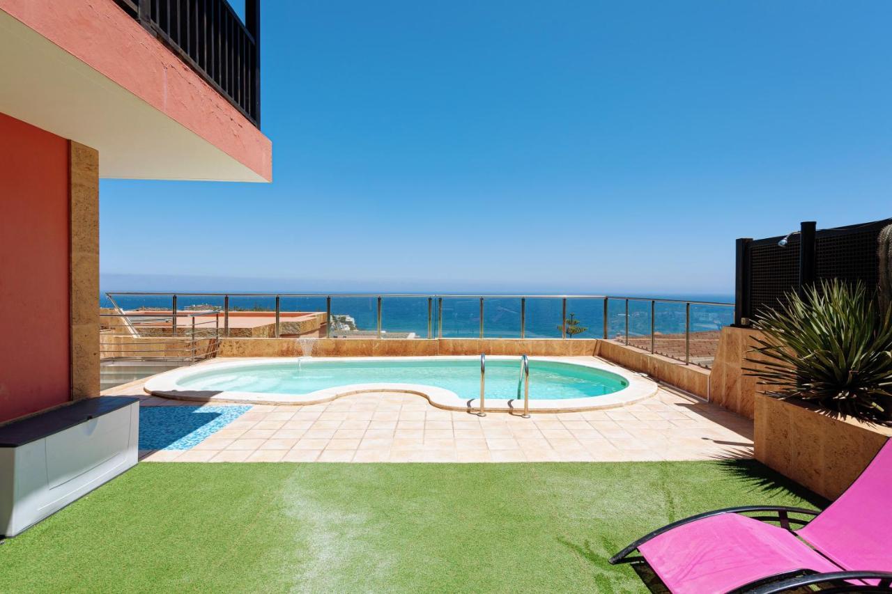 Luxury 5 Star Villa Violetta With Amazing Sea View, Jacuzzi And Heated Pool San Agustín Exteriér fotografie