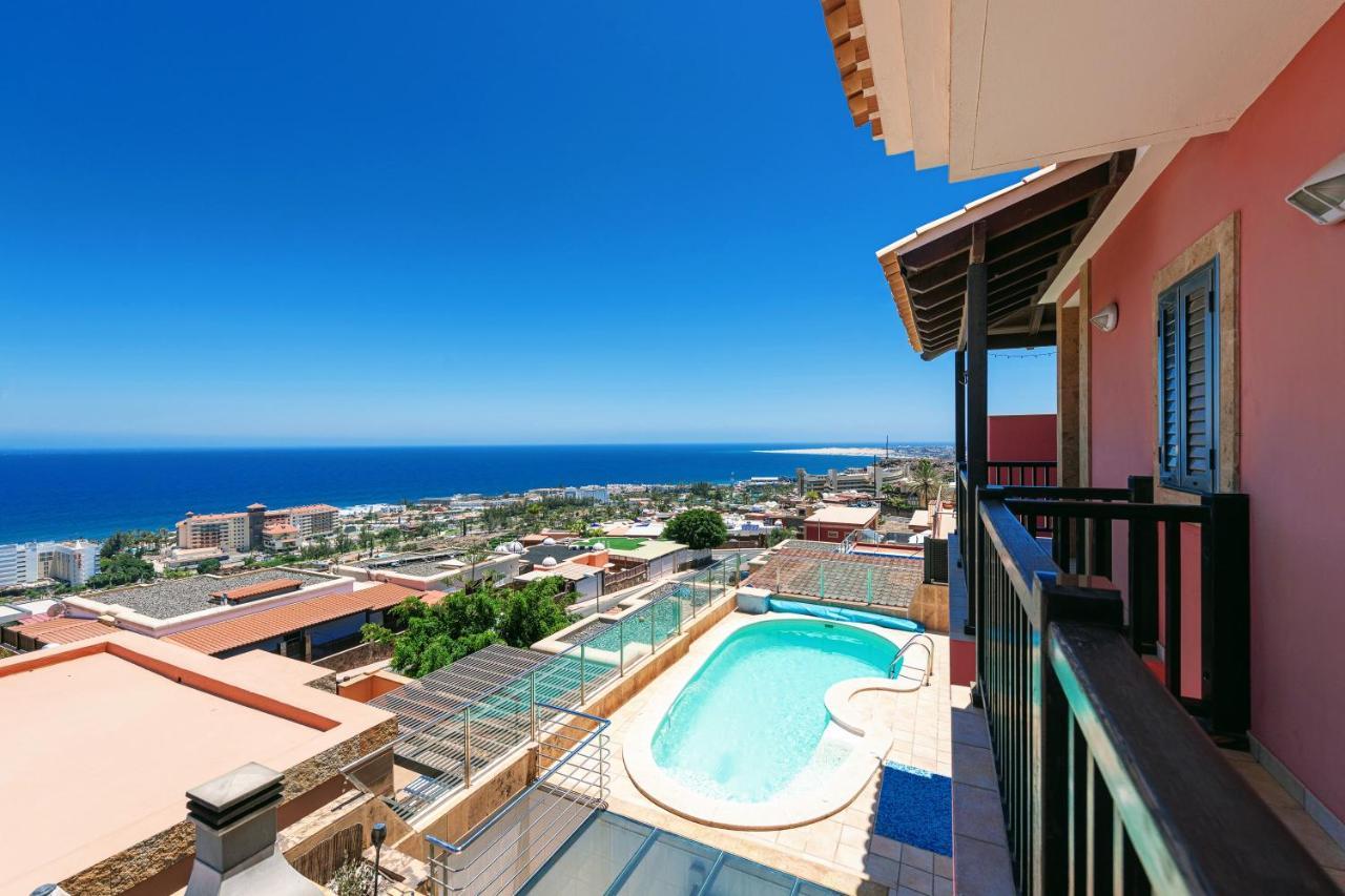 Luxury 5 Star Villa Violetta With Amazing Sea View, Jacuzzi And Heated Pool San Agustín Exteriér fotografie