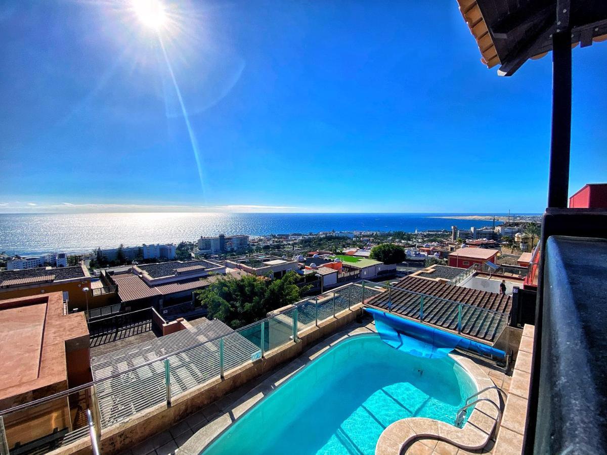 Luxury 5 Star Villa Violetta With Amazing Sea View, Jacuzzi And Heated Pool San Agustín Exteriér fotografie