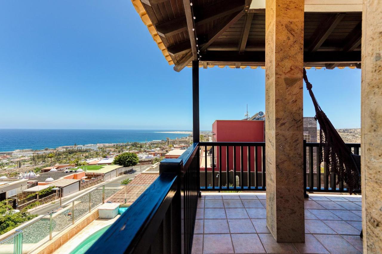 Luxury 5 Star Villa Violetta With Amazing Sea View, Jacuzzi And Heated Pool San Agustín Exteriér fotografie